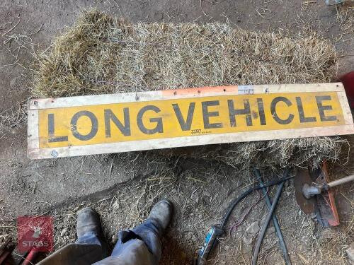 'LONG VEHICLE' SIGN
