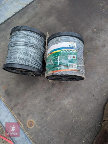 2 ROLLS OF ELECTRIC FENCING INSULATORS