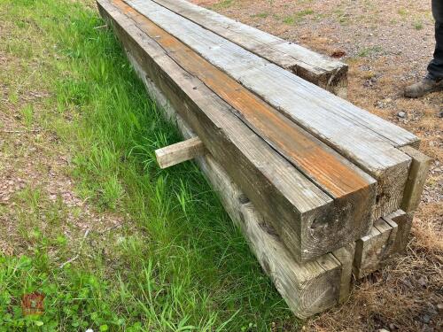 4 PITCH PINE BEAMS
