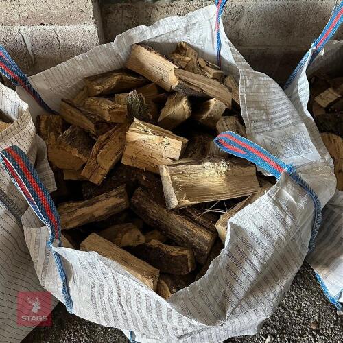 FULL DUMPY BAG OF SPLIT OAK LOGS