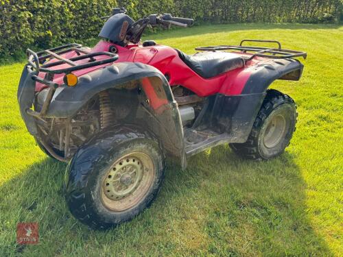 2007 HONDA TRX 350CC 2WD QUAD BIKE