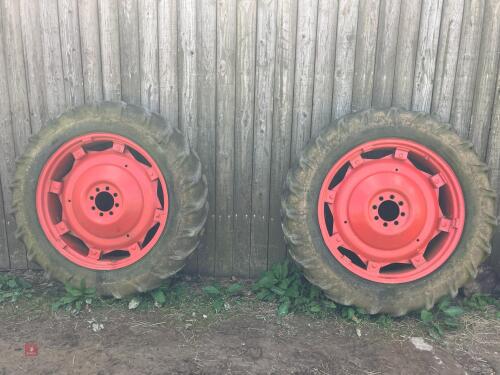 2 REAR DAVID BROWN WHEELS & TYRES