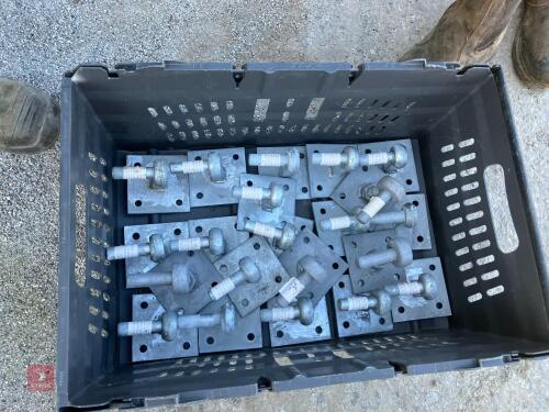 20 GALVANISED GATE HANGING PLATES