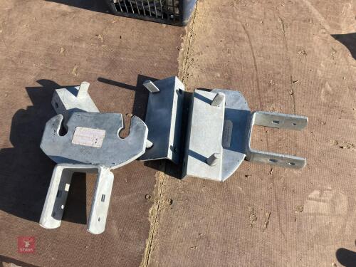 2 PAIRS RISING HINGE & ROCKER PLATES