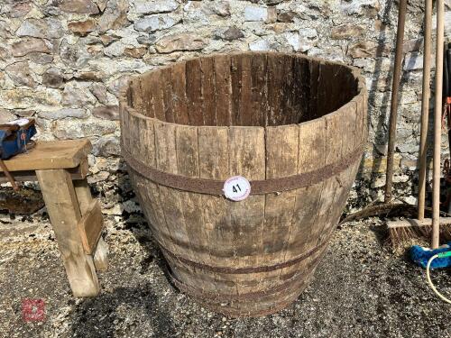 WHISKY BARREL PLANTER (41)