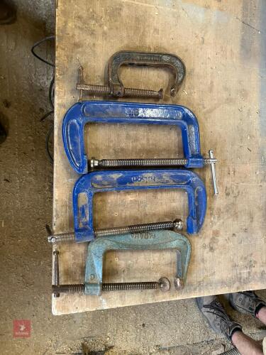 4 MIXED G CLAMPS