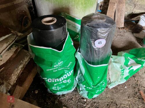 2 ROLLS OF 750MM BALE WRAP (45)