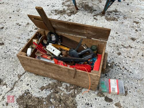 BOX OF TOOLS ETC (82)