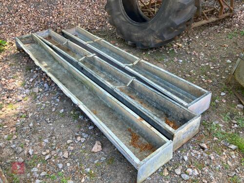 3 GALVANISED GROUND FEED TROUGH