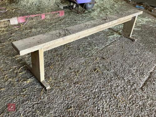 HOMEMADE WOODEN BENCH