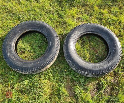 PAIR OF FRONT TRACTOR TYRES