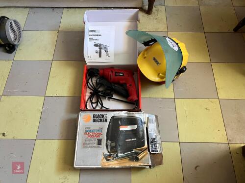 HAMMER DRILL, JIGSAW & HELMET (135)