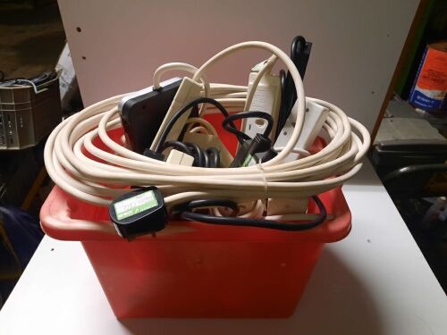 BOX OF ELECTRICAL EXTENSION CABLES