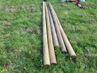 5 X 4'' DIAMETER ROUND WOODEN POLES - 2