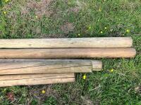 5 X 4'' DIAMETER ROUND WOODEN POLES - 4