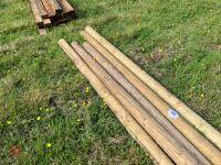 5 X 4'' DIAMETER ROUND WOODEN POLES - 6