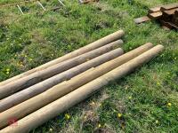 5 X 4'' DIAMETER ROUND WOODEN POLES - 7