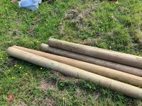 5 X 4'' DIAMETER ROUND WOODEN POLES - 9