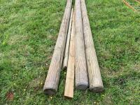 3 ROUND POSTS & 2 ROUND RAILS - 2