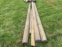 3 ROUND POSTS & 2 ROUND RAILS - 3