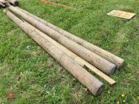 3 ROUND POSTS & 2 ROUND RAILS - 6