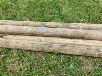 3 ROUND POSTS & 2 ROUND RAILS - 8