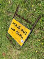 'KEEP OF THE GRASS' METAL SIGNS - 2
