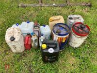 VARIOUS CANS OF OILS, AD-BLUE, ETC - 2
