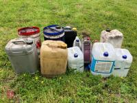VARIOUS CANS OF OILS, AD-BLUE, ETC - 6
