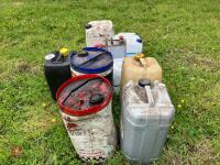 VARIOUS CANS OF OILS, AD-BLUE, ETC - 8