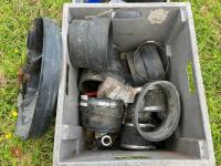 2 TUBS OF RUBBER EARTH PIPE CONNECTORS - 2