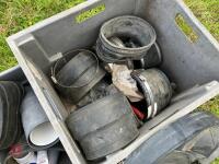 2 TUBS OF RUBBER EARTH PIPE CONNECTORS - 7