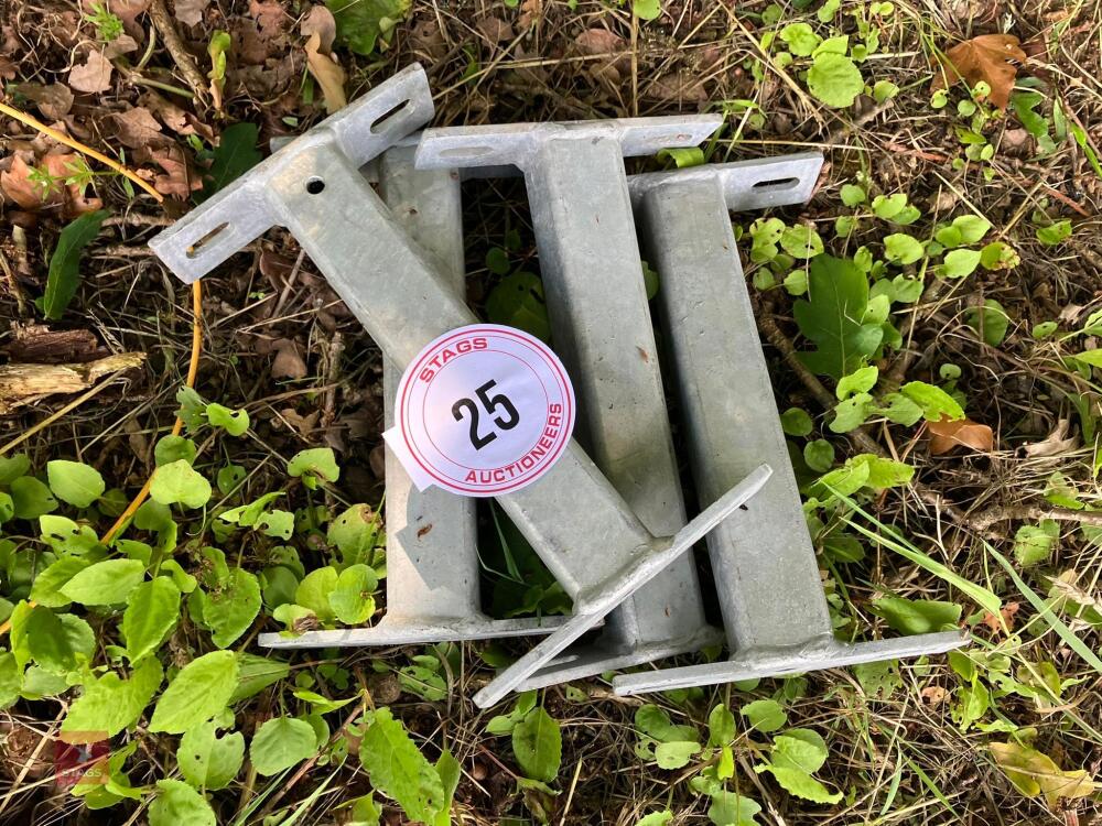 4 GALVANISED BRACKETS