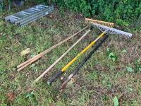 2 LARGE GARDEN RAKES