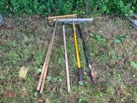 2 LARGE GARDEN RAKES - 6