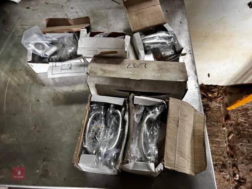 BOX OF DOOR HANDLES, LOCKS, ETC