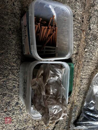 3 TUBS OF NAILS & STAPLES