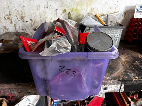 QTY OF METAL ZIP TIES, SANDPAPER, GREASE