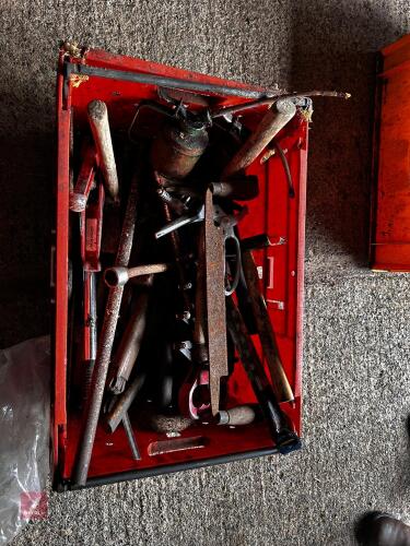 LRG QTY OF WORKSHOP HAND TOOLS, ETC