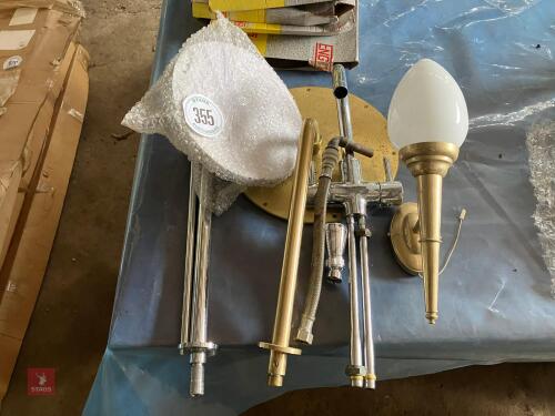 2 SHOWER HEADS, MIXER TAP, ETC