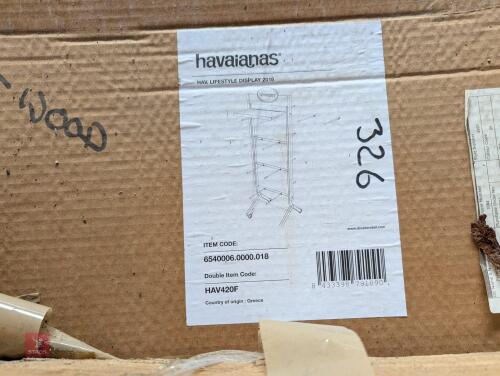 3 HAVAIANAS DISPLAY RACK ON WHEELS