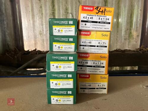 QTY OF VARIOUS CHIPBOARD & WOODSCREWS