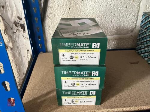 3 BOXES OF 5 X 50MM WOOD SCREWS