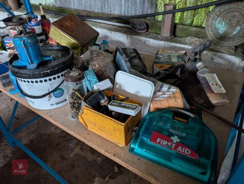 JOB LOT OF WORKSHOP SUNDRIES