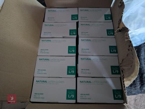 1000 LARGE LATEX GLOVES