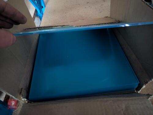 BOX OF SQUARE PERSPEX SHEETS
