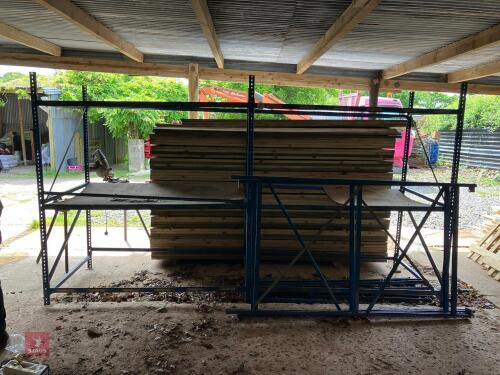 4 BAYS OF PALLET RACKING
