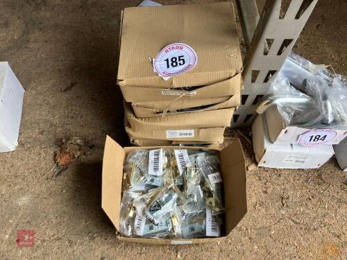 6 BOXES OF BRASS LATCHES