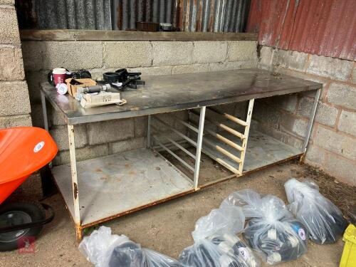 93'' X 3'' STAINLESS STEEL TABLE