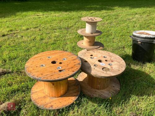 6 WOODEN CABLE REELS